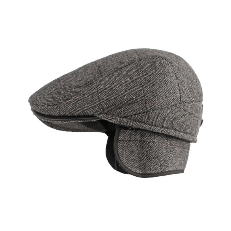 beret hat with ear flaps