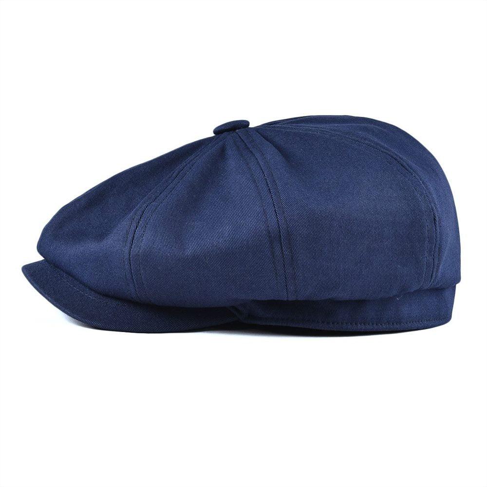 Blue newsboy hat