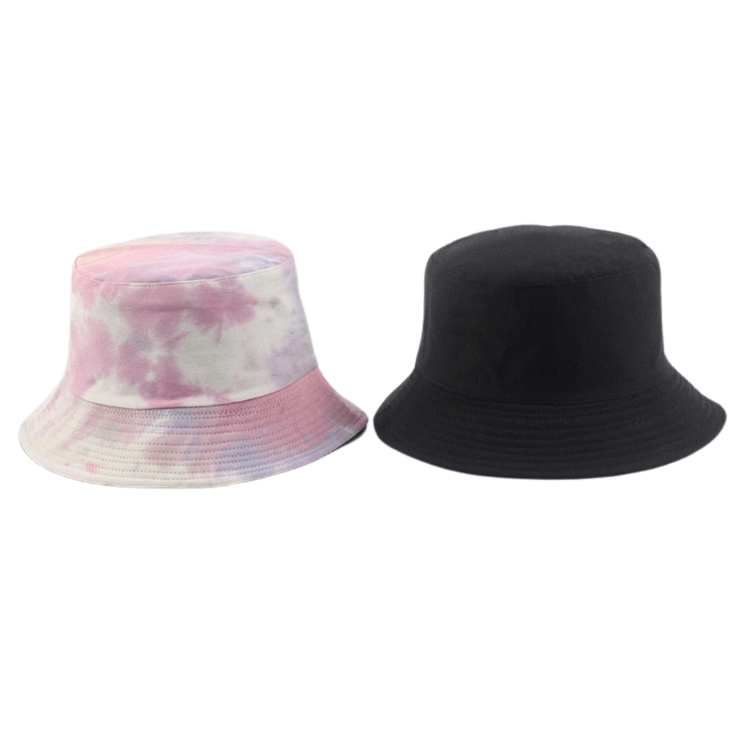 Pink tie dye bucket hat