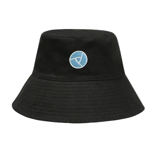 big black bucket hat with logo