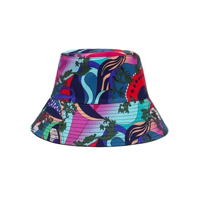 big bucket hat with colourful pattern