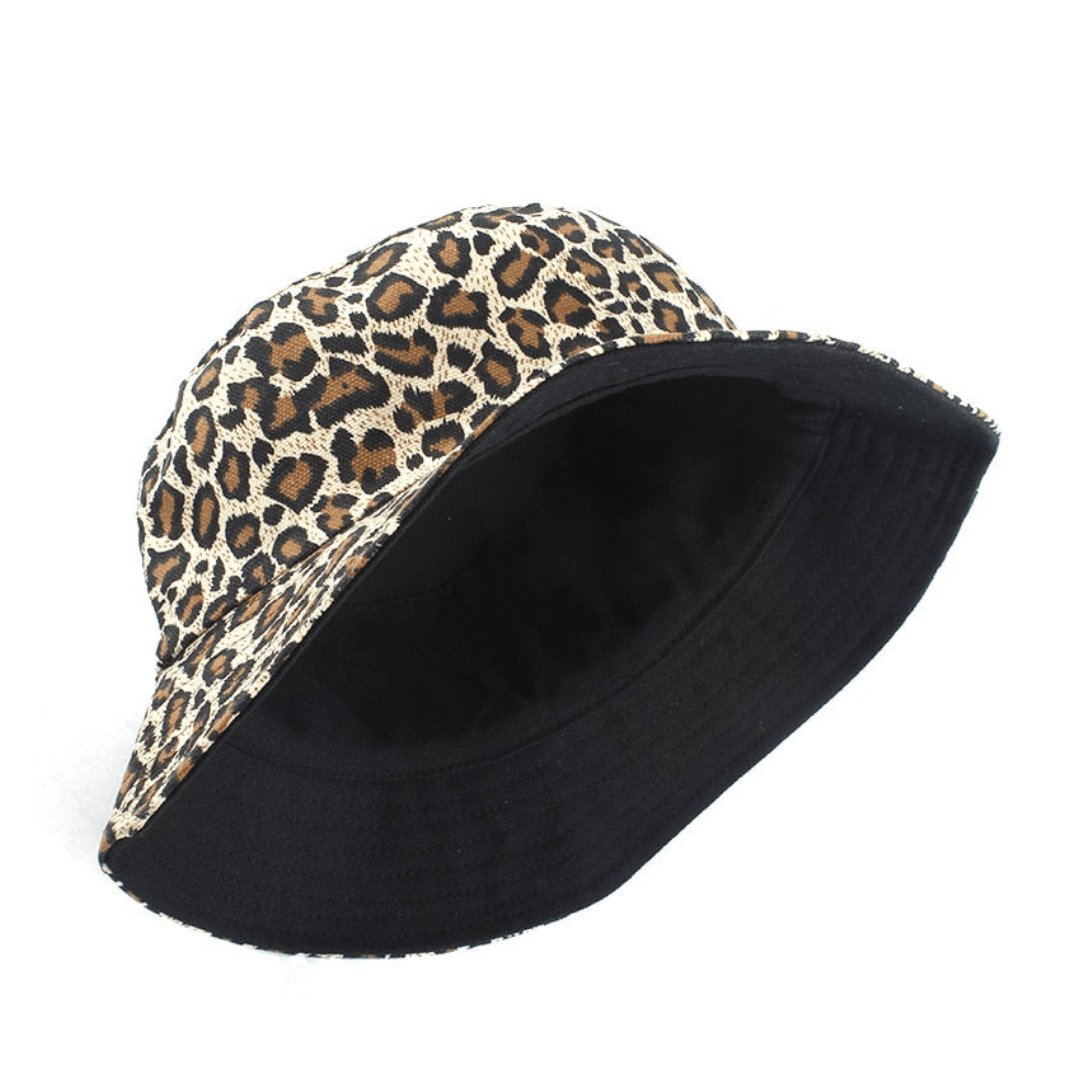 Leopard print bucket hat