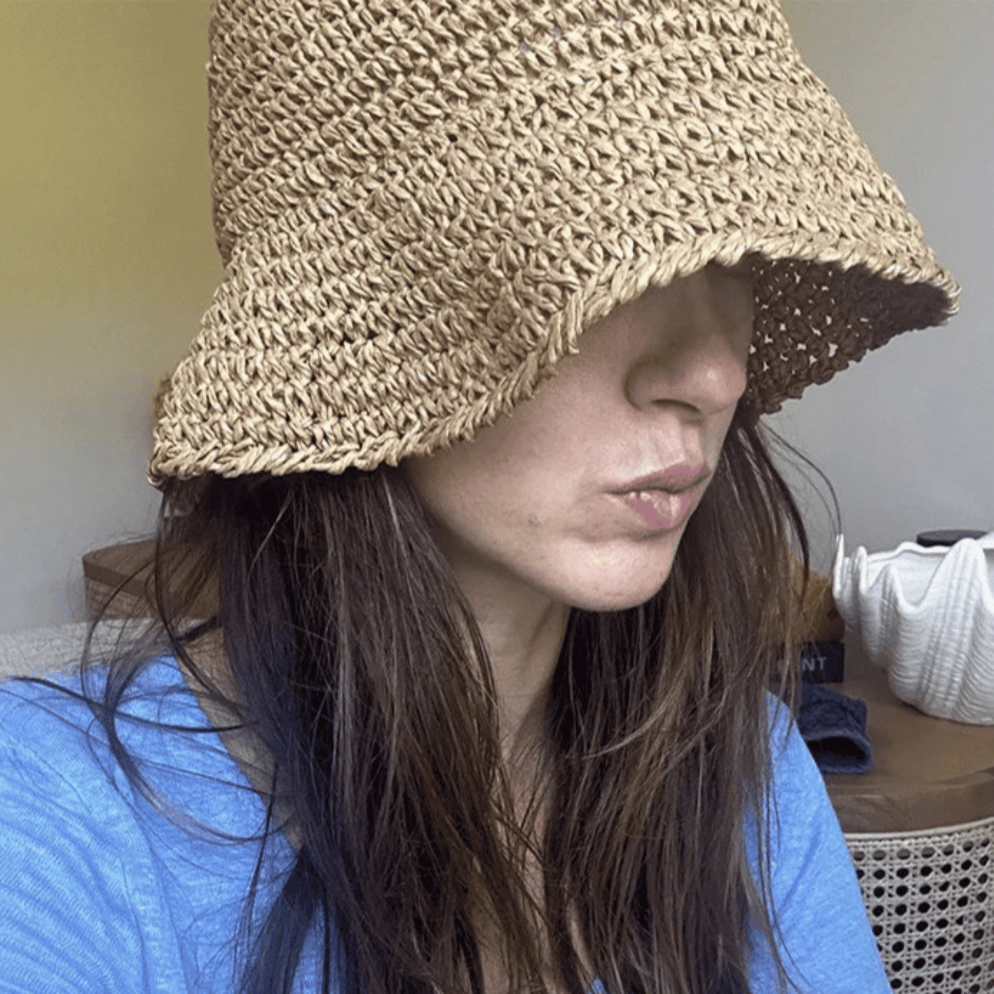 straw bucket hat