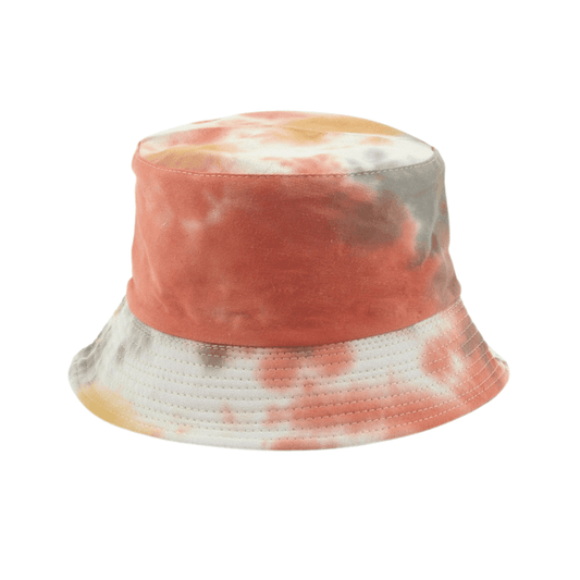 tie dye orange bucket hat